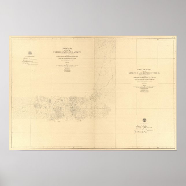Póster Linea Divisoria Entre México 4 (Frente)
