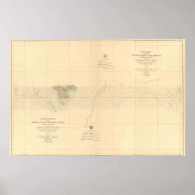 Póster Linea Divisoria Entre México 7 (Frente)
