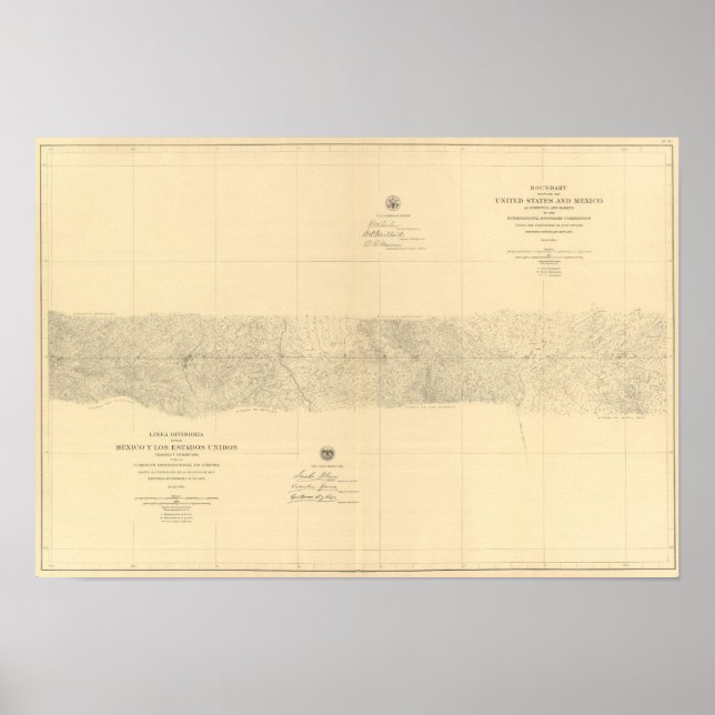 Poster Linea Divisoria Entre México 8 (Frente)