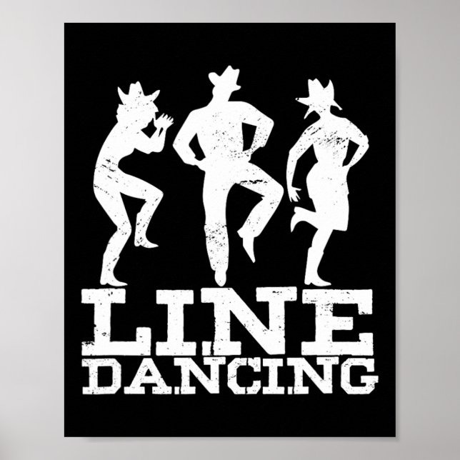 Poster Linedance Dançer Dançer Música Dançarina Ocidental (Frente)