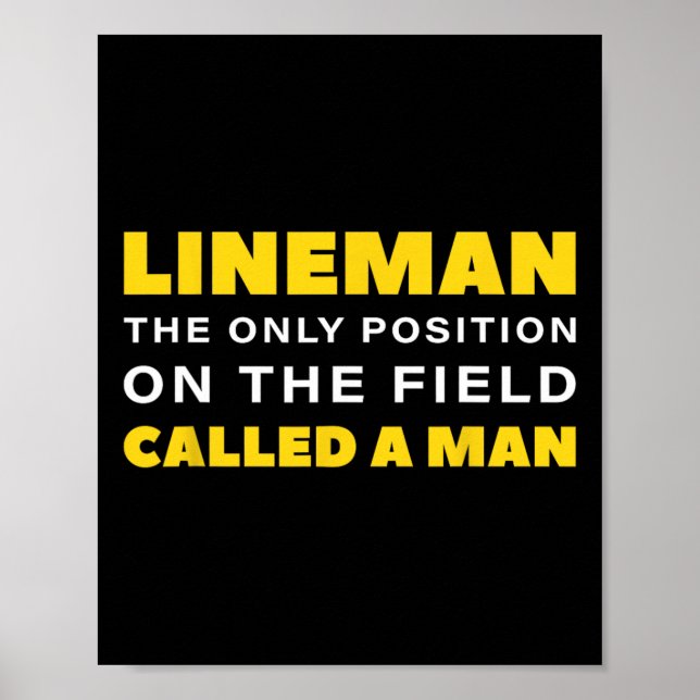 Poster Lineman, A Única Posição No Campo Chamada Mães (Frente)