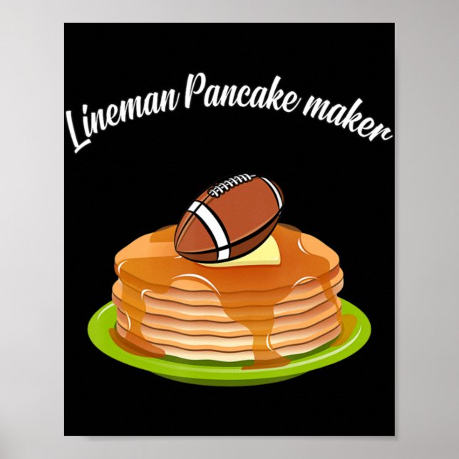 Poster Lineman Pancake - Fabricante de futebol (Frente)