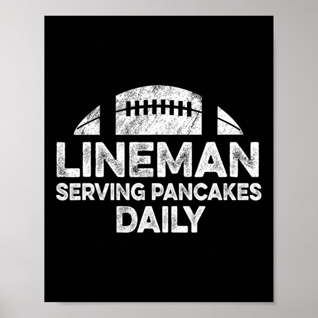 Poster Lineman Servindo a Ofensiva Diária de Futebol de P (Frente)