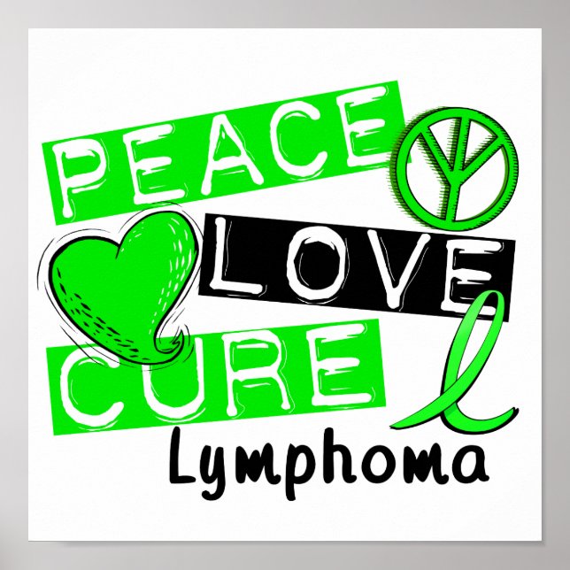 Poster Linfoma do Cure Peace Love (Frente)