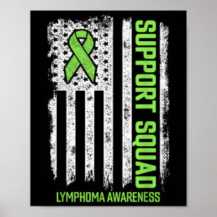 Poster Linfoma Não Hodgkin Suporte Cancer Linfoma Esquadr