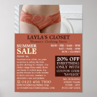 Lingerie feminina, anúncio de loja de roupas femin