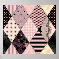 Lingerie Têxtil: Padrão de Vintagem de Patchwork