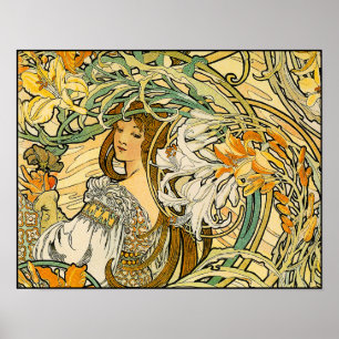 Poster Língua das flores por Alphonse Mucha