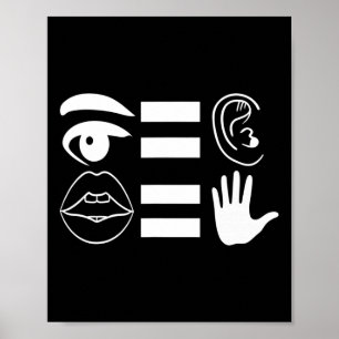 Poster Língua de Sinais Americana Sensibilização Surda 6