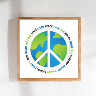 Poster Língua de sinais de paz mundial