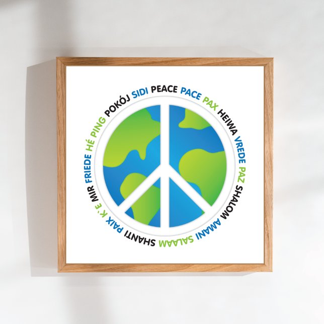 Poster Língua de sinais de paz mundial (Criador carregado)