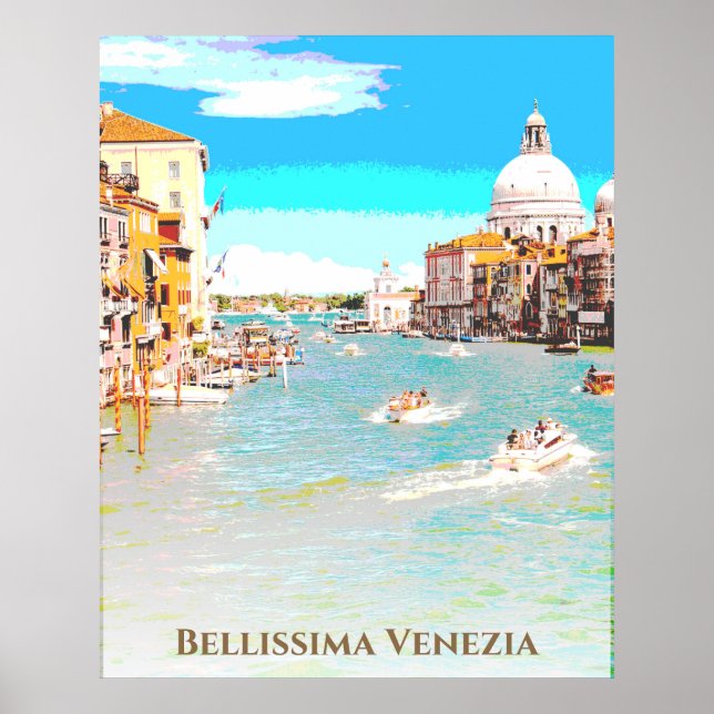 Poster ** Língua italiana Bellissima Veneza Posto Venezia (Frente)