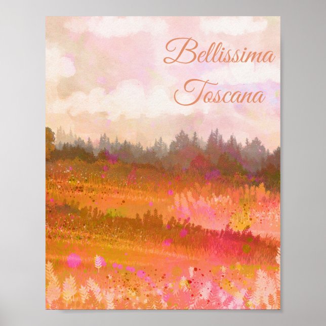 Poster *~* Língua italiana da Toscana Bellissima (Frente)