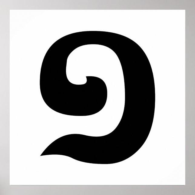 Póster Língua Khmer Cambojana Número 1 / Um / ១ (Muj) (Frente)