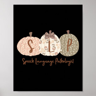 Poster Linguagem de Abóbora-Calça Patologista Cai Autum