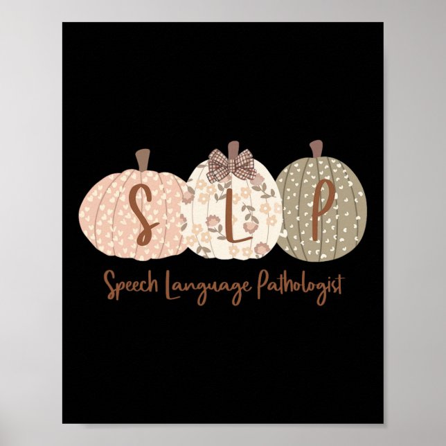 Poster Linguagem de Abóbora-Calça Patologista Cai Autum (Frente)