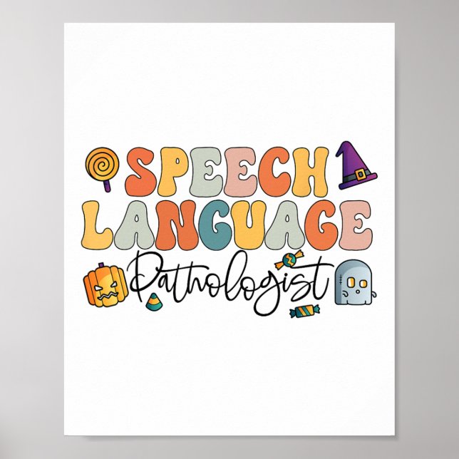 Poster Linguagem de Fala Patologia de Fala Halloween Tera (Frente)