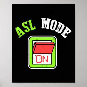 Poster Linguagem de Sinais Americana ASL Im Sensibilizaçã