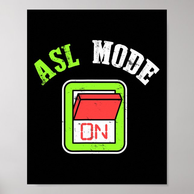 Poster Linguagem de Sinais Americana ASL Im Sensibilizaçã (Frente)