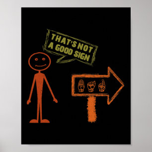 Poster Linguagem de Sinais Asl American Fala Consciência