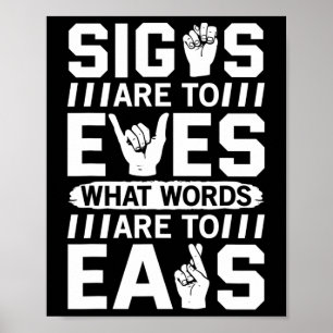 Poster linguagem de sinais de consciência Linguagem de si