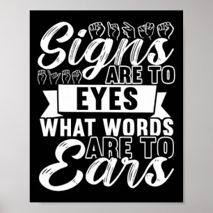 Poster linguagem de sinais de consciência Linguagem de si