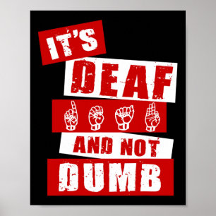 Poster Linguagem de Sinais Deficientes Auditivos Falam co