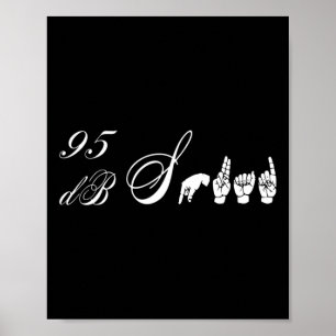 Poster Linguagem de Sinal de Mão Esquadrão 95 Db Aumentan