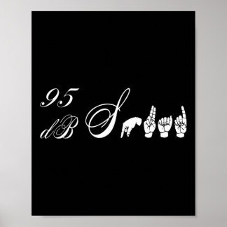 Poster Linguagem de Sinal de Mão Esquadrão 95 Db Aumentan
