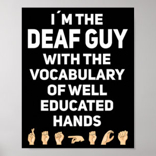 Poster Linguagem de Sinal de Mão Sinal SLA Reconhecimento