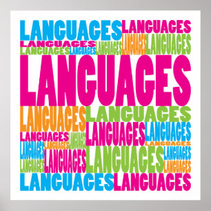 Poster Línguas coloridas