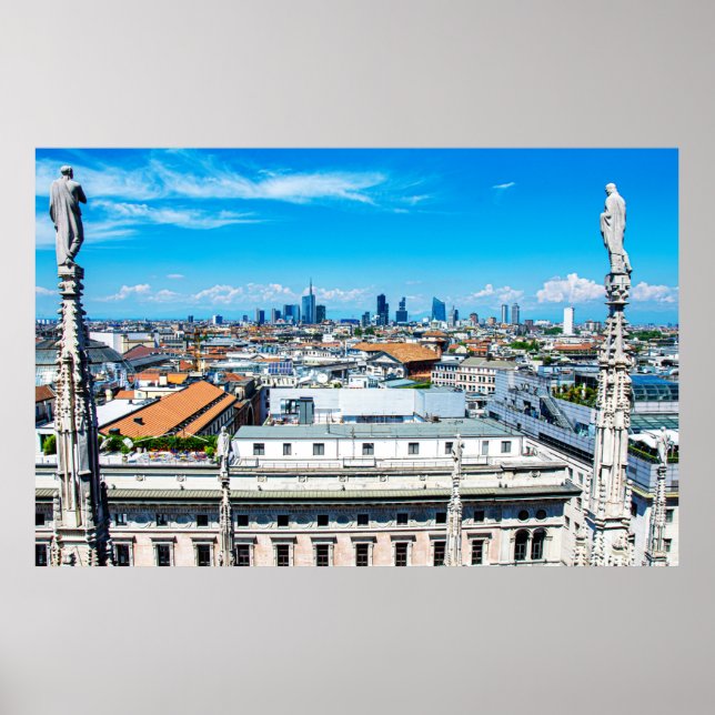 Poster Linha aérea de Milão (Frente)