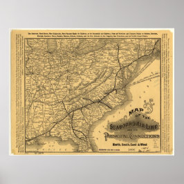 Póster Linha aérea marítima