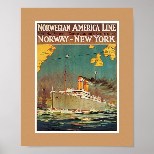 Póster Linha Americana Norueguesa (Frente)