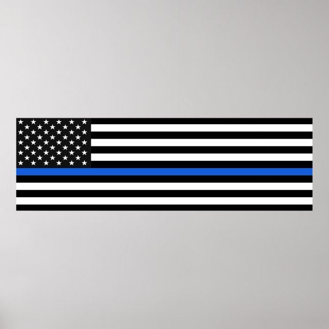 Poster Linha Azul Fino (Frente)