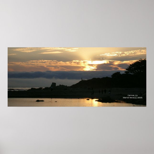 Póster Linha costeira da Califórnia - Carmel Sunset - Pos (Frente)