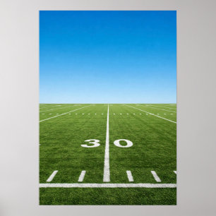 Poster Linha de Campo do Estádio no Horizonte