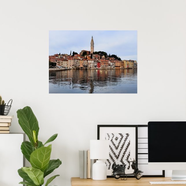 Poster Linha de Costa de Rovinj (Escritório em casa)