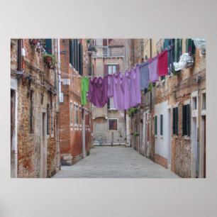 Poster Linha De Fechamento Em Veneza Itália