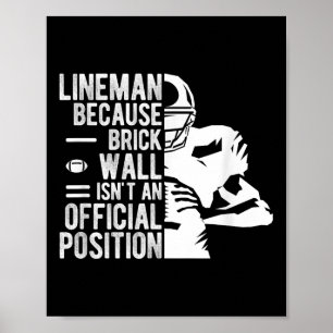 Poster Linha de Futebol Parede de Tijolo Linha Defensiva 