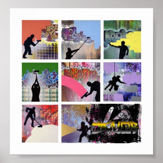 Póster linha de grafite (Frente)