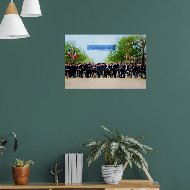 Poster Linha de Início Paris-Roubaix 1896-1897 (Sala de Estar 1)