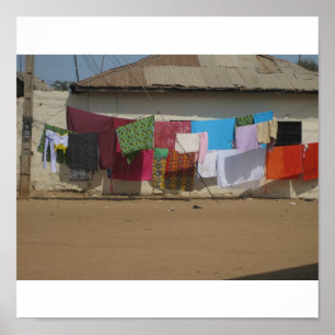 Poster Linha de lavagem africana