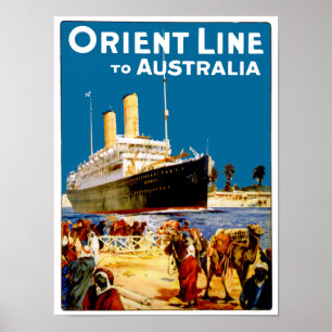 Póster Linha de Oriente a Austrália