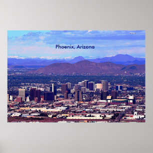 Póster Linha do horizonte da Arizona Phoenix durante o di