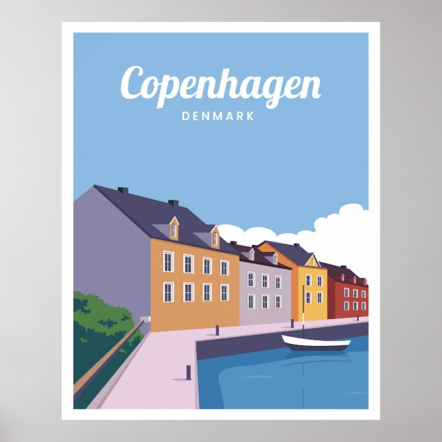 Poster Linha do horizonte de Copenhaga (Frente)