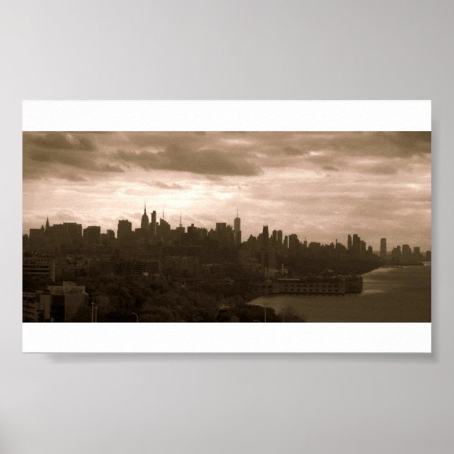 Póster Linha do horizonte de Nova Iorque (Frente)