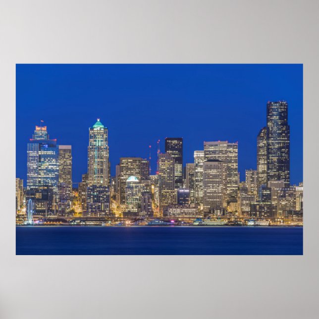 Póster Linha do horizonte e do Centro em Twilight (Frente)