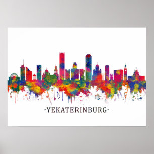 Poster Linha do Skyline da Rússia Yekaterinburg