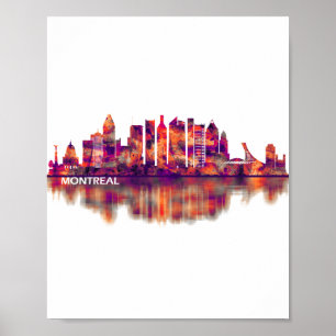 Poster Linha do Skyline do Canadá Montreal